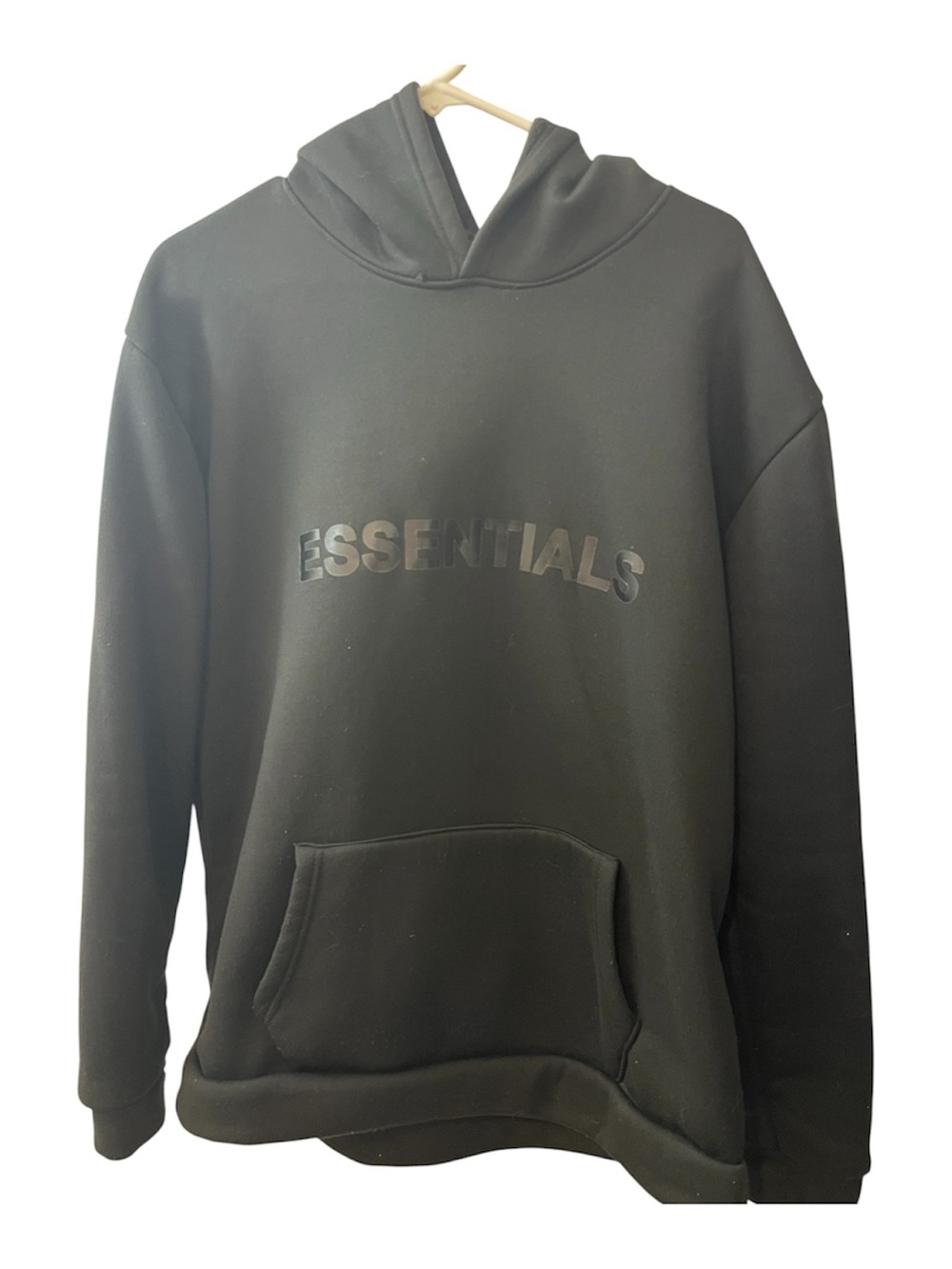 ESSENTIALS UniSex Black Hoodie Sweatshirt